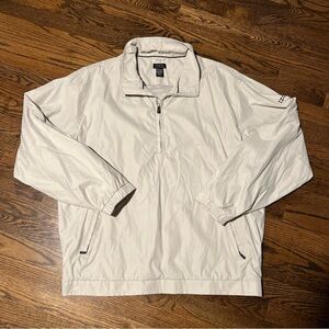 Izod X.F.G. Men's Off-White Windbreaker Pullover 1/4 Zip Jacket
